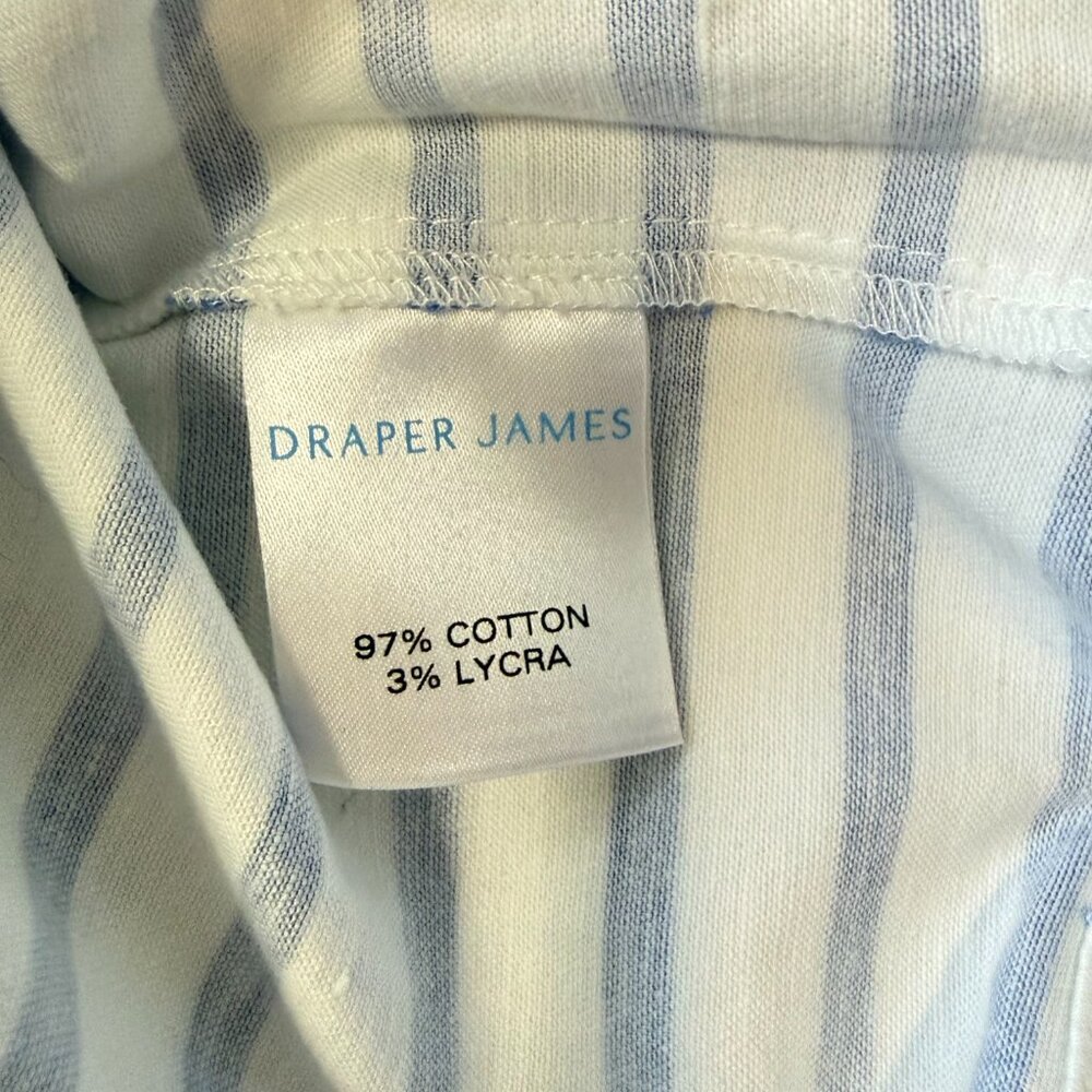 Draper James Blue Stripe Ruffle Shift Dress Bell Sleeve Size 4 Nautical Preppy - Picture 5 of 5
